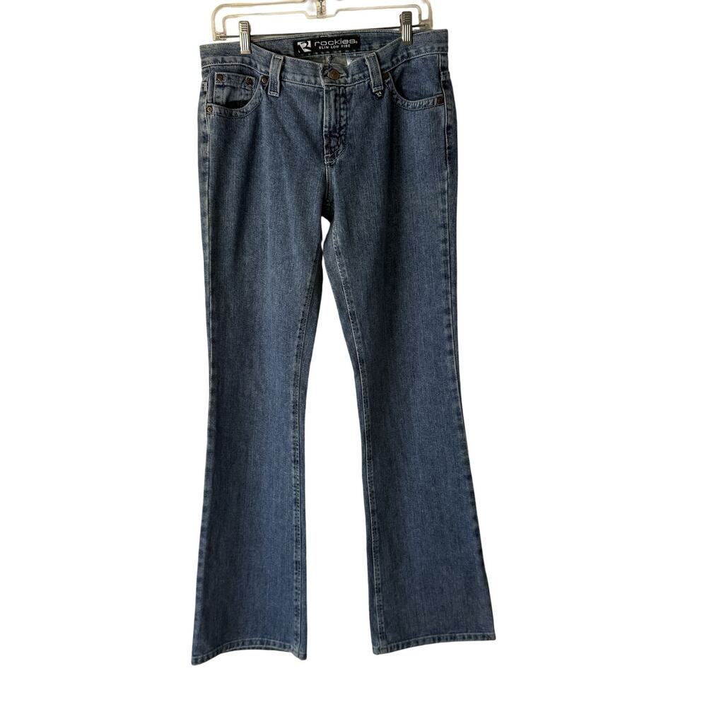 Rockies Vintage 90s Jeans 10L Tall Blue Slim Low Rise Bootcut Denim Western